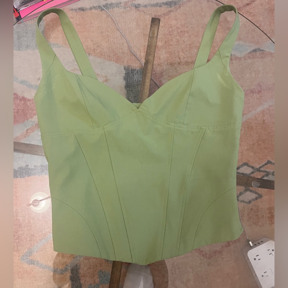 Zara green corset top